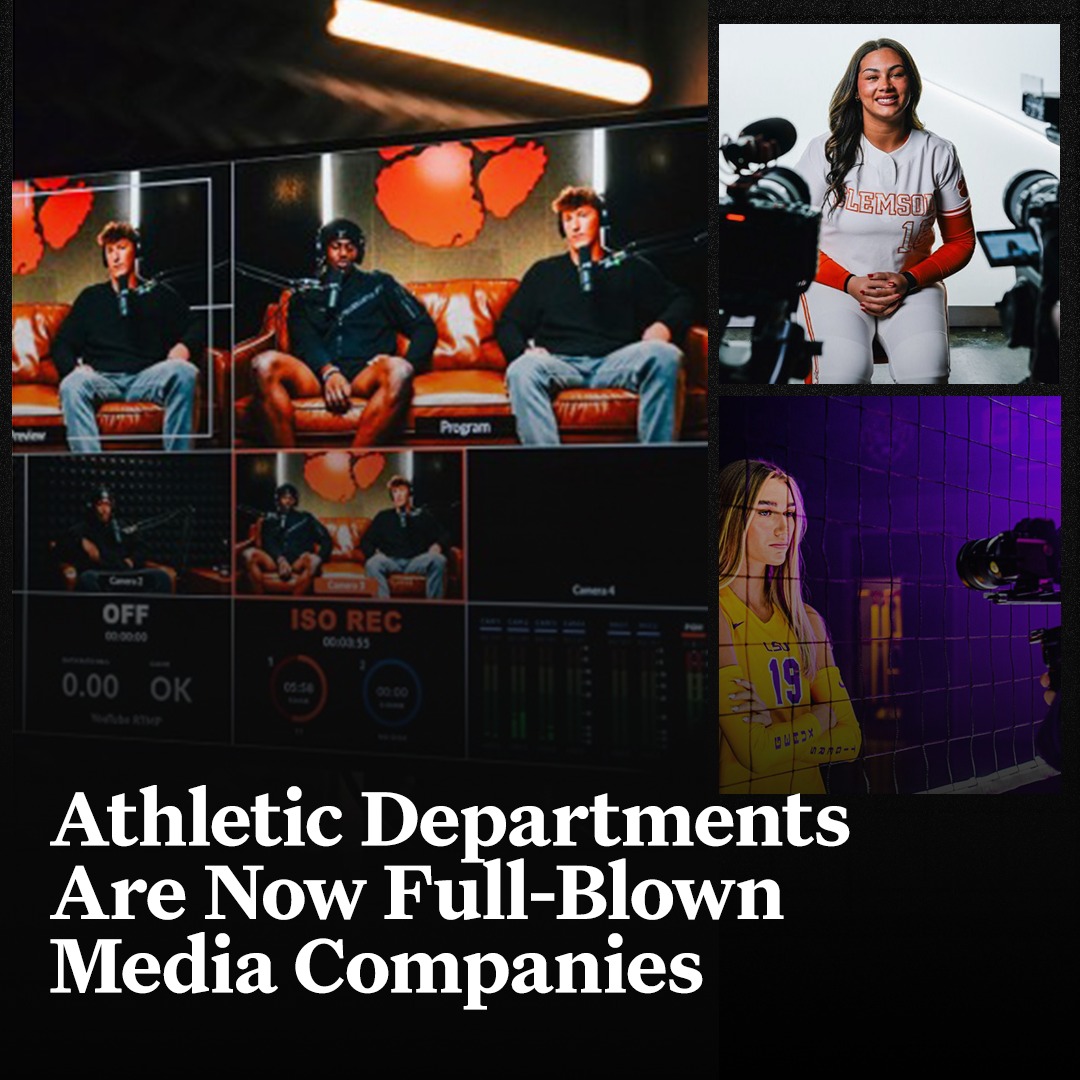 FOS's tweet photo. Clemson's creative HQ has photo and video studios, a podcast studio, and rows of editing bays that make it look more like a Hollywood studio than a college campus.

That's the point.

@EllynBriggs on how athletic departments are becoming full-blown media companies ⬇️