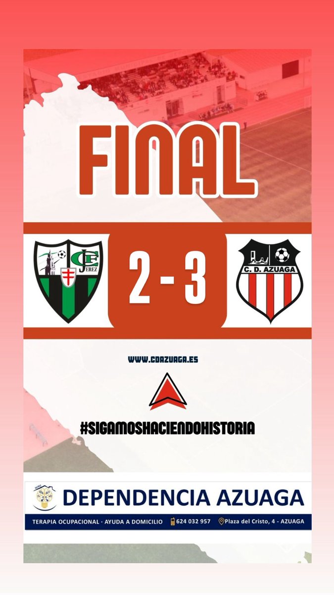 cdazuaga's tweet photo. TEMPORADA 25-26 | JORNADA 27 | TERCERA RFEF

JEREZ CF 🆚 CD AZUAGA
 
FINAL. 2 - 3 

Victoria de EQUIPAZO!! Contra todo y contra todos!!!

Nuestra afición, siempre lo decimos, la mejor de Extremadura!! https://t.co/TyiAgiN6C9