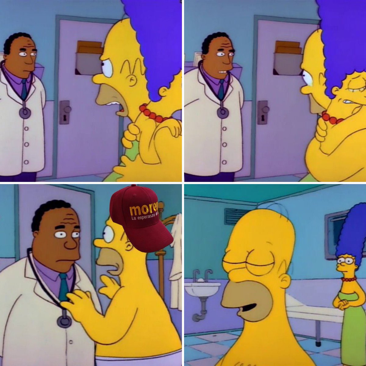 SoySimpsonito's tweet photo. - Chairo, puede pasar por 5 etapas. La primera es negar:
- ¡No, porque ese video de Palacio Nacional es IA!
- Ira:
- ¡Malditos prianistas criticones!
- Temor:
- ¿Y si sí es real?
- Súplica:
- ¡Ya, dejen a Claudia trabajar!
- Y finalmente, aceptación:
- ¡Ah! el PRIAN engañó más 🤷🏻‍♂️ https://t.co/GXnRWRYmqp