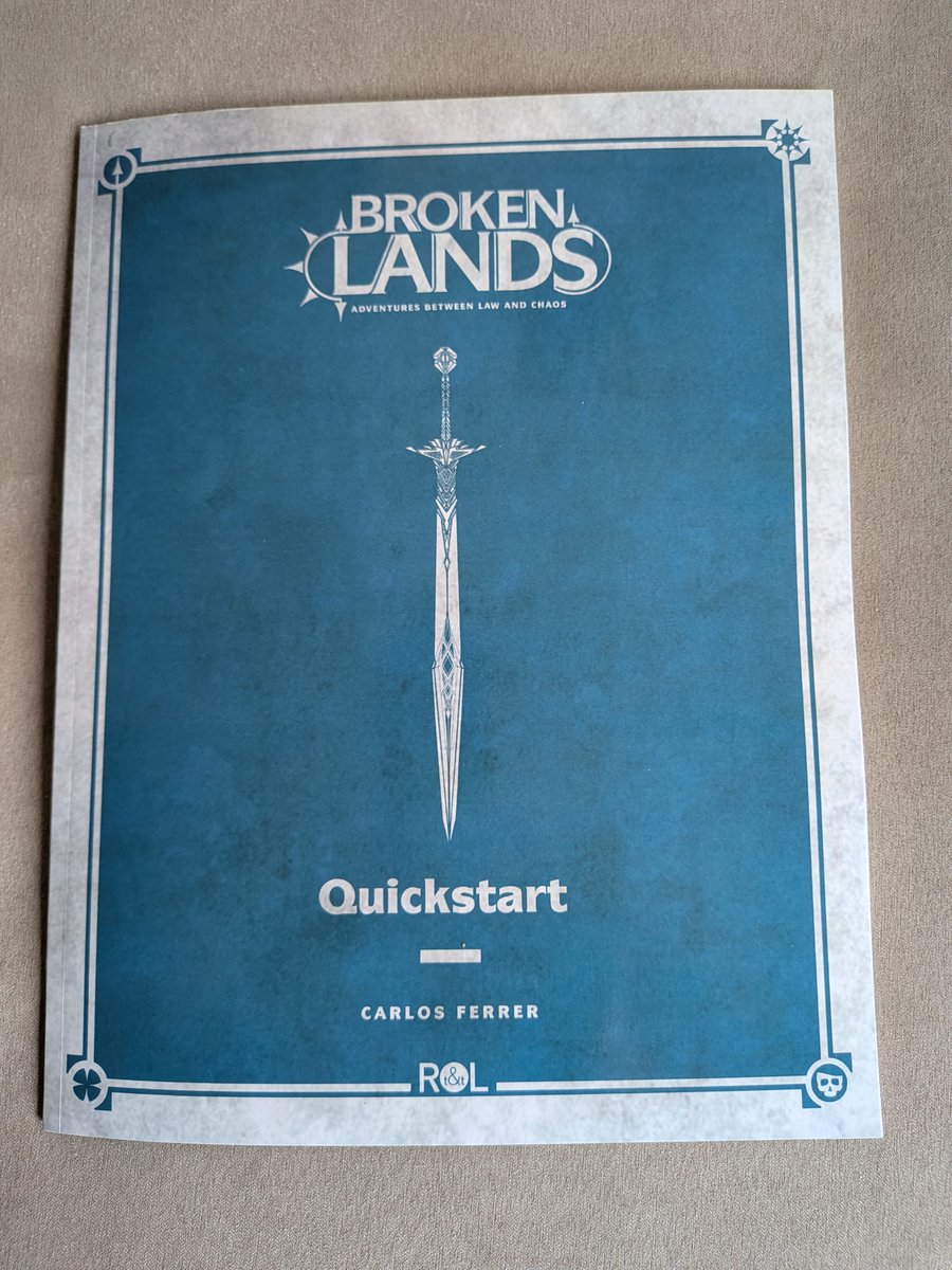 Broken Lands Quickstart is now available in print-on-demand via DriveThruRPG! Take the opportunity to get this 50+ page starter guide in print, featuring pregenerated characters and a ready-to-play adventure. drivethrurpg.com/es/product/517…