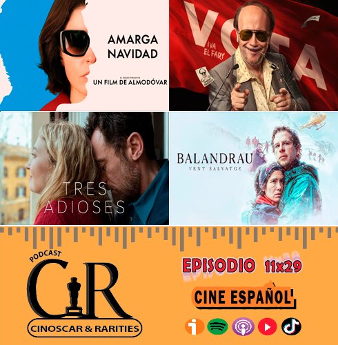 CinoscaRarities's tweet photo. El #CineEspañol protagoniza el nuevo #podcast de @CinoscaRarities | Reseñamos sin spoilers #AmargaNavidad #TorrentePresidente #Balandrau #TresAdioses #AídaYVuelta #Rondallas y + | ¡Ya en todas las plataformas! ⬇️🎧

https://t.co/UnSXgHojhn 

https://t.co/W3H6dO79HI https://t.co/0ol3a8D9Y0