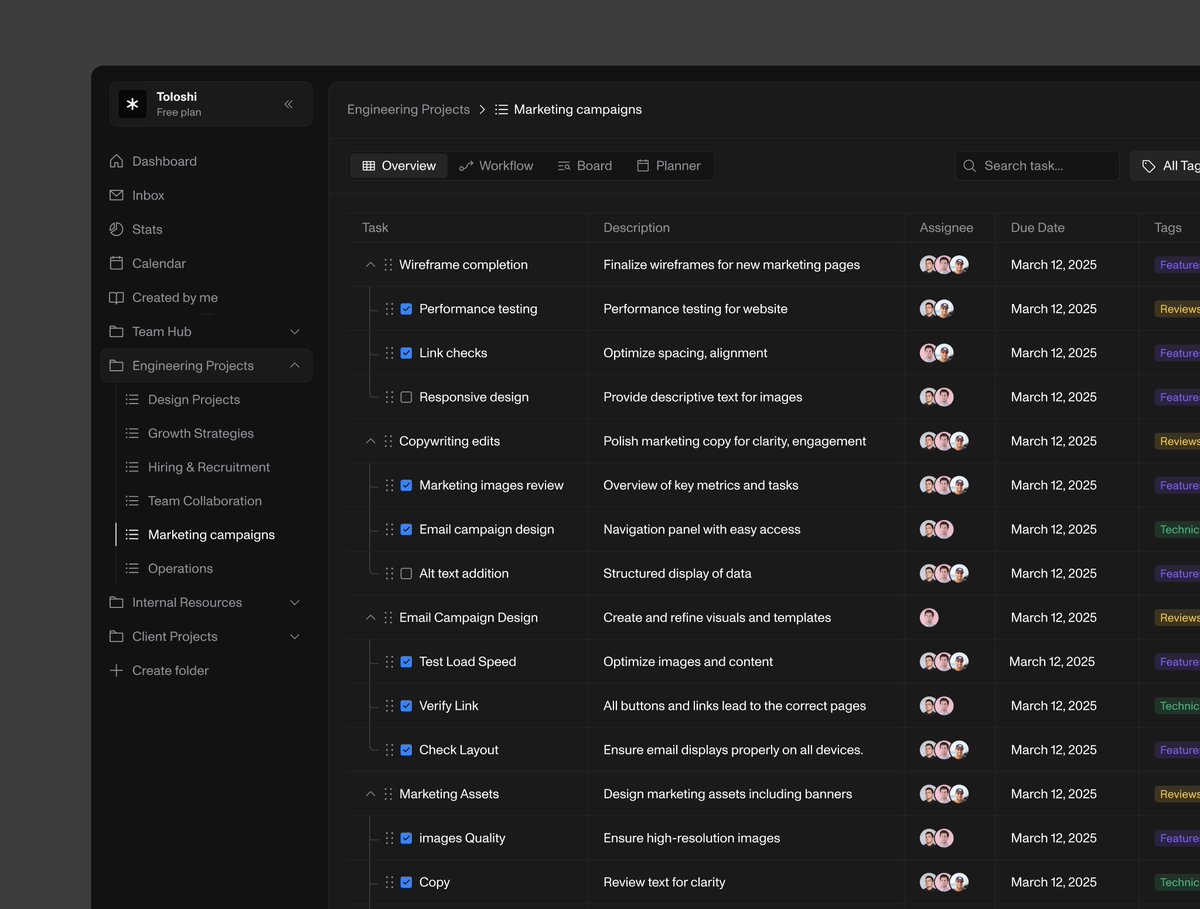 Dashboard design for an early startup

Feedback welcome 🫶
