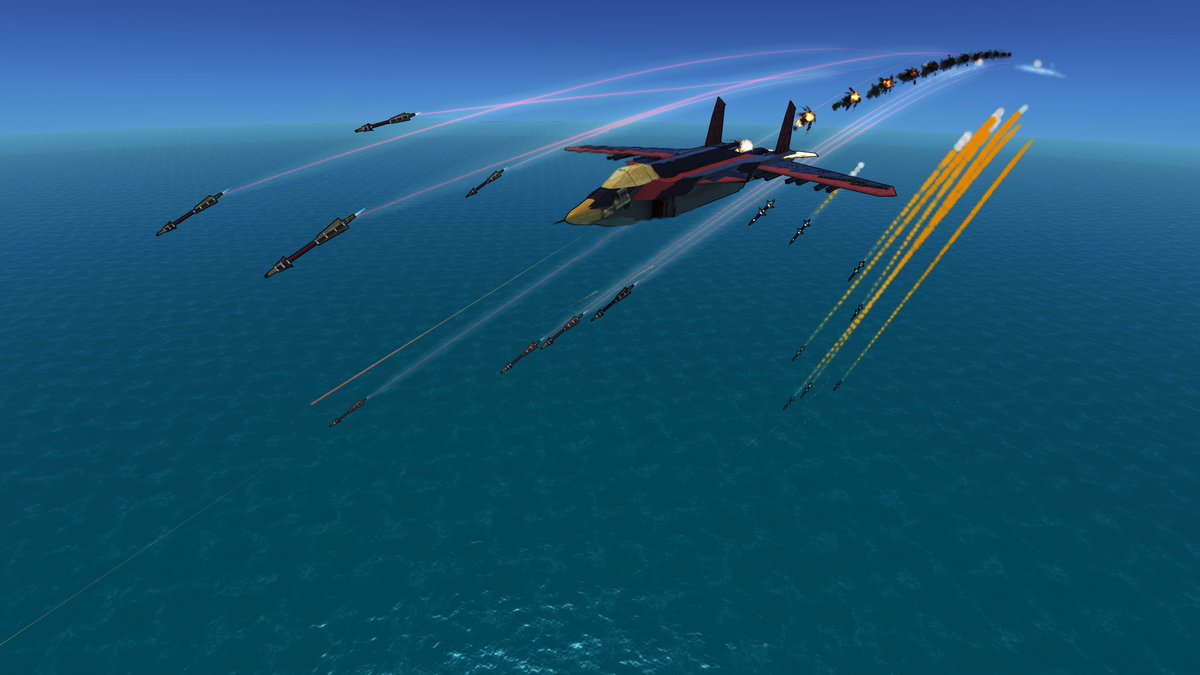 Art4842's tweet photo. 前進翼戦闘機「赤腹鷹」完成

参考：Su-47 Berkut Су-47 Беркут

#FromtheDepths https://t.co/3pqqgNmIR3