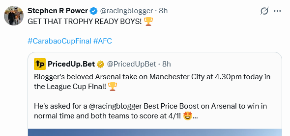 Uncle Ernie: Still following the gee-gees tweet media