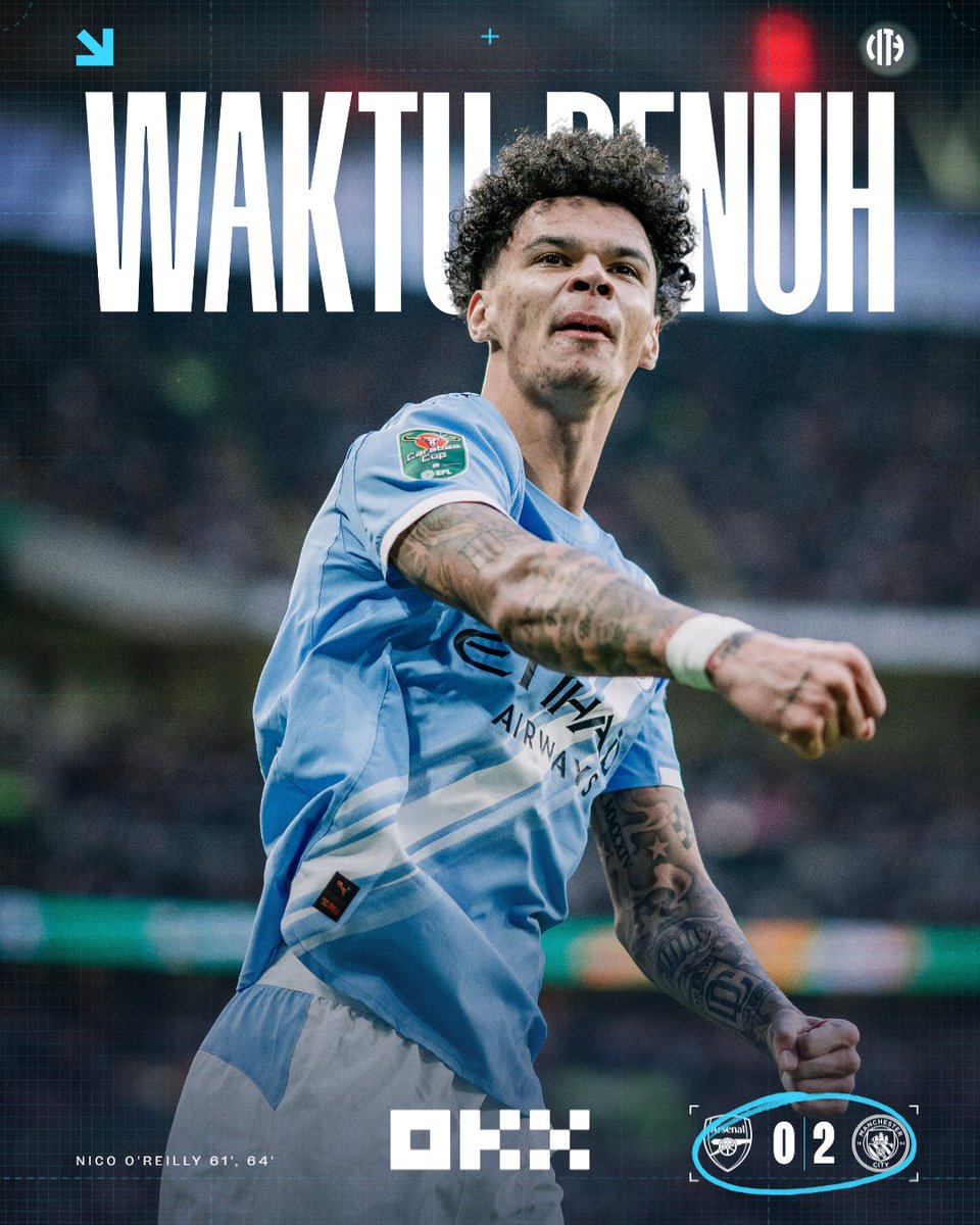 mancityIndo's tweet photo. KITA BERHASIL!!! 🤩🏆

🔴 0-2 🩵 @okx https://t.co/AeCDk8d92k