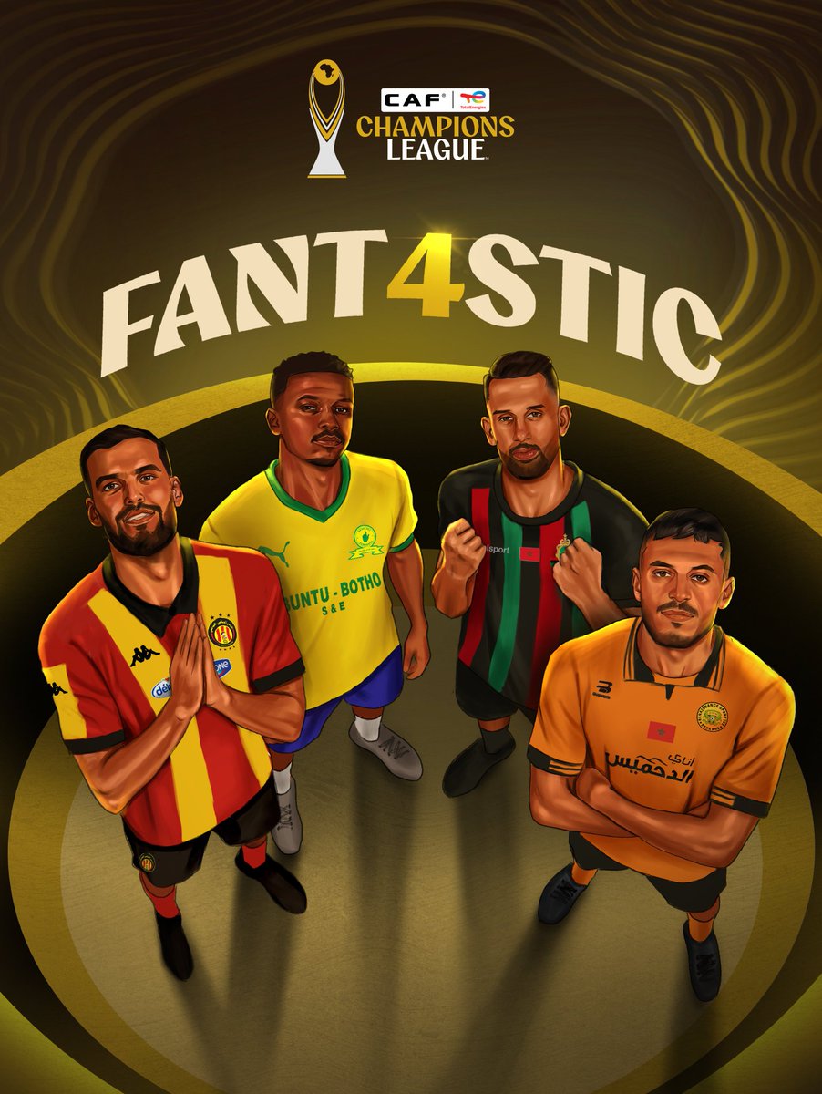 𝗦𝗘𝗠𝗜-𝗙𝗜𝗡𝗔𝗟𝗦

🇹🇳 Esperance v Sundowns 🇿🇦
🇲🇦 FAR Rabat v RS Berkane 🇲🇦 

#CAFCL