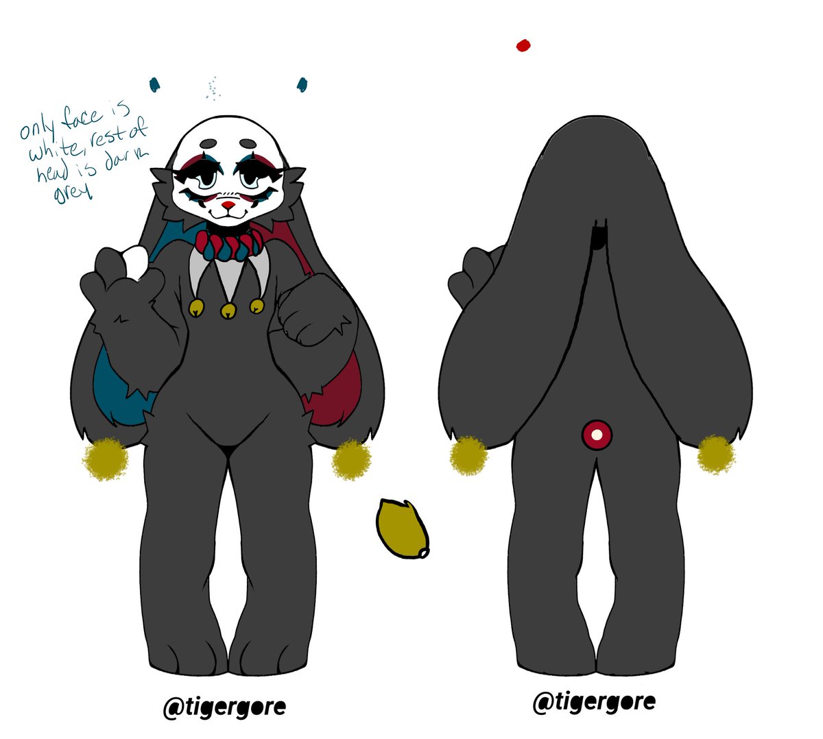 DigitalxJester's tweet photo. @BubbleGumClown1 Ah your tiger is so cute!!! This is a rough sheet of my bunny fursona! https://t.co/yvMo9j4ObF