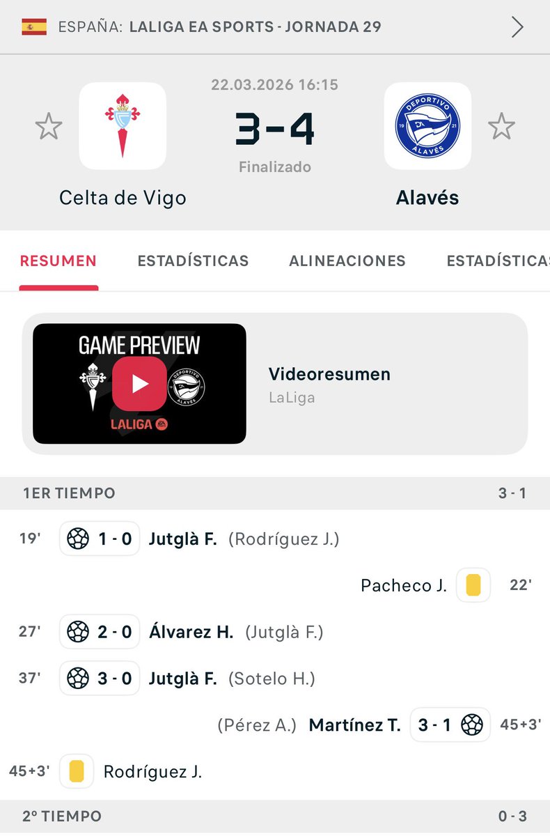 Pero como te van a remontar un 3-0, madre mía.

Nos viene bien para la pelea por Europa, seguimos.