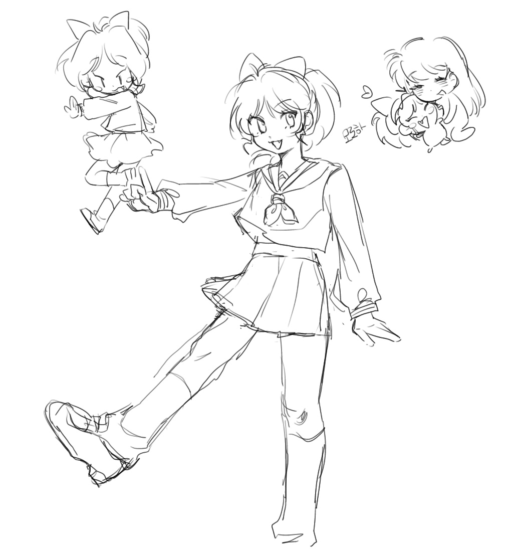 오랜만에 그려본 모로하 낙서