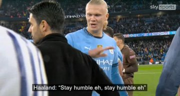 Throwback to Haaland telling Arteta 'Stay humble eh' 😂