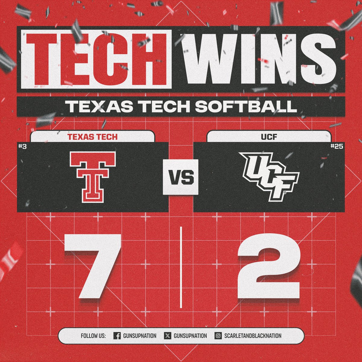 Red Raiders 𝙎𝙒𝙀𝙀𝙋 the Golden Knights! 🥎🧹