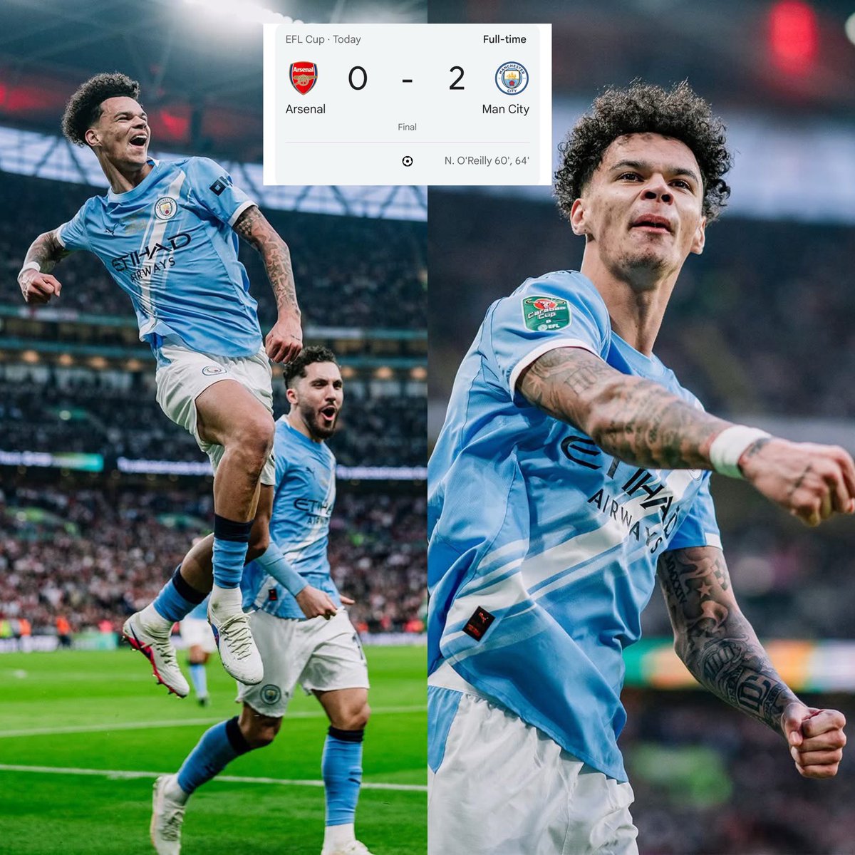 HomeboyzRadio's tweet photo. Arsenal have bottled it once again 😂😂😂

#ManchesterCity #Arsenal #CarabaoCup #HBRFanZone https://t.co/VriYsqwHJs