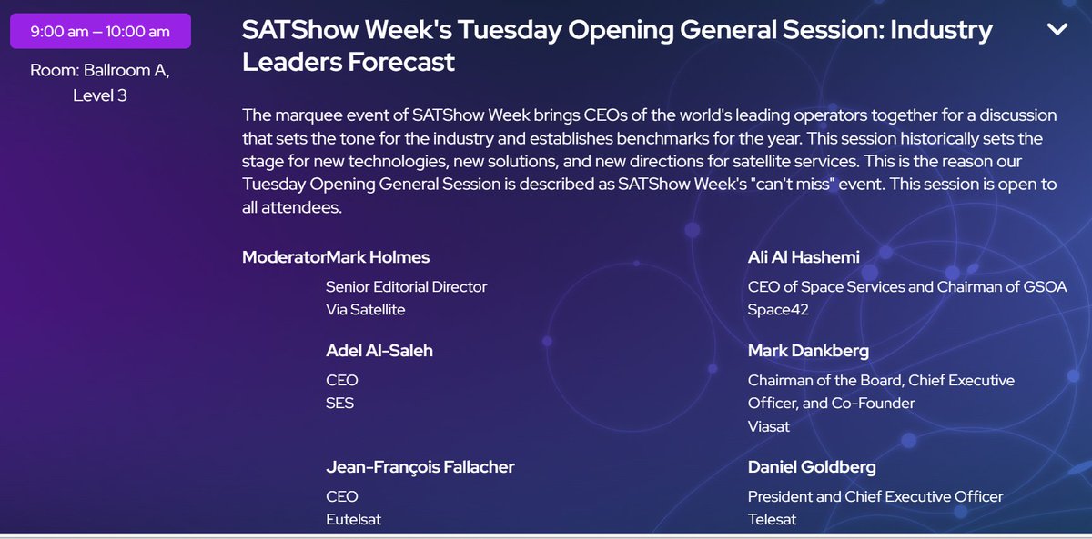 Just packing for SatShow 2026, but I'm concerned. I'll attend the ...