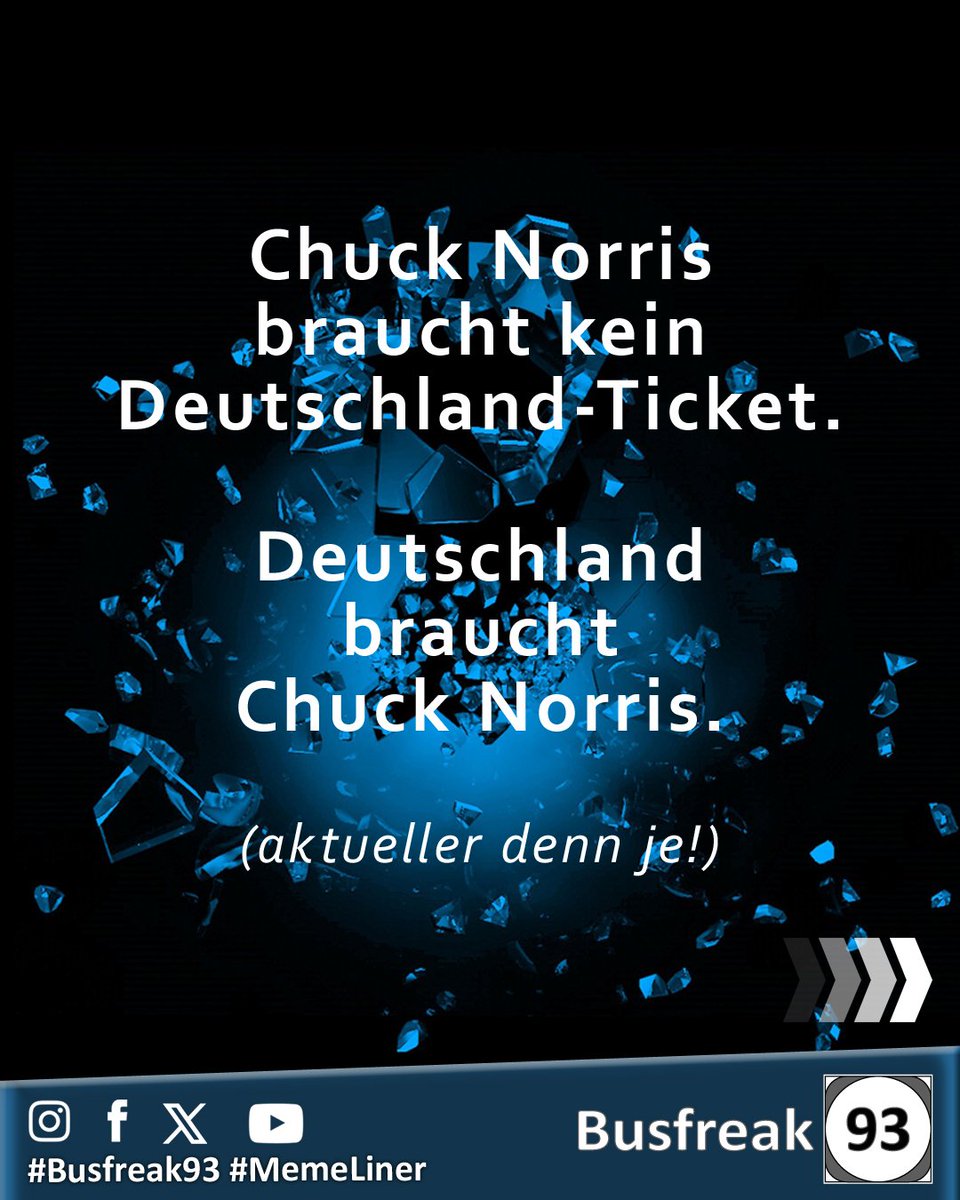 1MP_Productions's tweet photo. 🎤 MEME LINER

Zu Ehren von.... Nein, man muss schon sagen: Aus Respekt vor Chuck Norris hier eine ganz eigene Hommage an den Schauspieler und Kampfkünstler. 🥊😌 https://t.co/iYMIli4tup