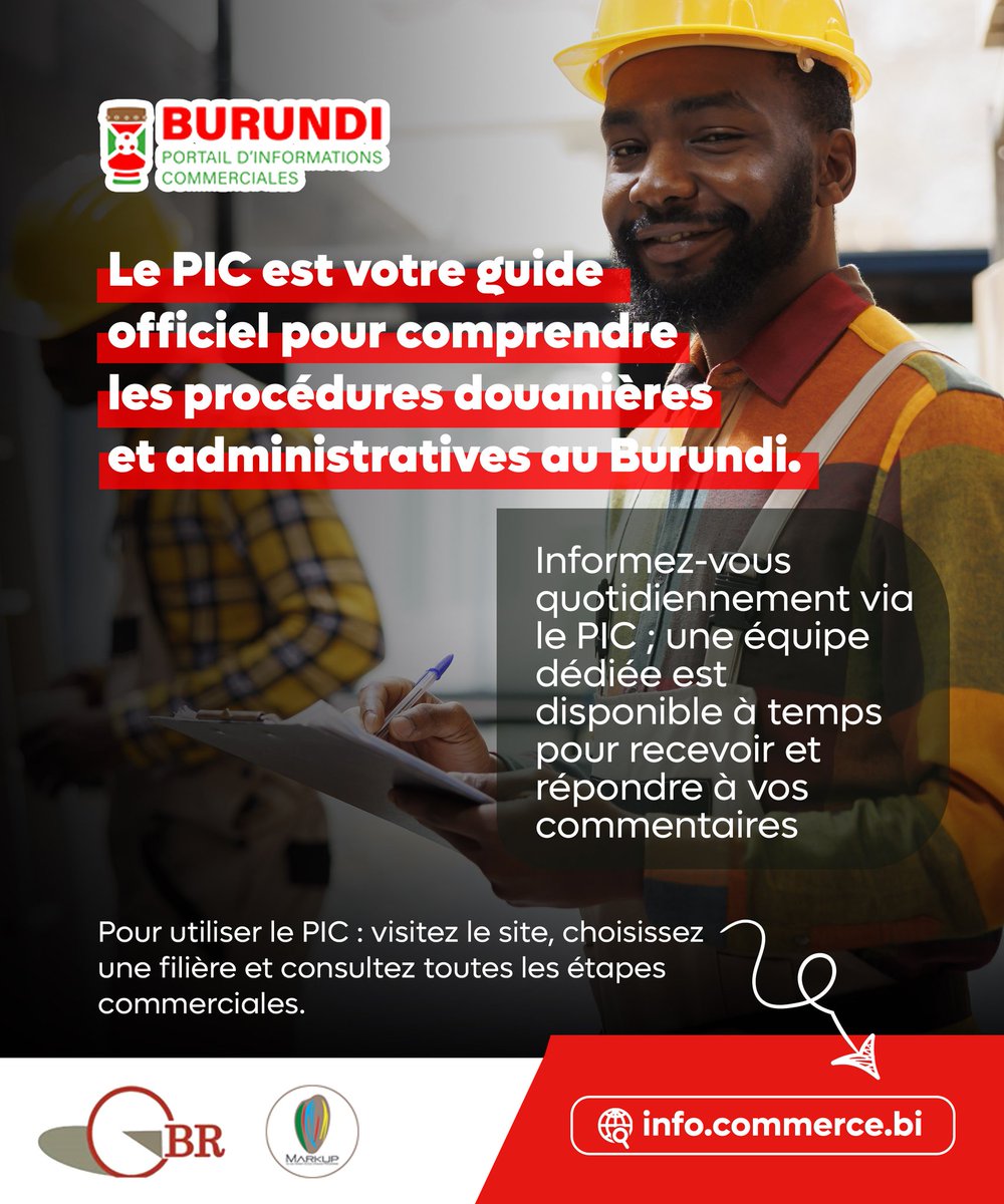 IrisNews_'s tweet image. 💁🏾‍♂️ Vous connaissez le #PIC, mais certaines procédures d'importation, d'exportation ou de transit restent floues ?

⚙️ Le portail (info.commerce.bi) ne fait pas qu'informer. Posez vos questions. Une équipe dédiée vous répond.

#Burundi #Trade #IrisNews