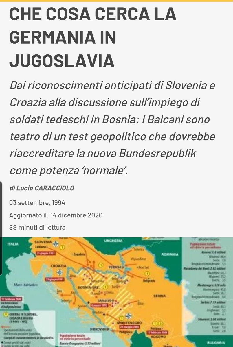 muenzenberg's tweet photo. Liquidata in soli 6 anni la #Russia col memorabile suo agente trotzkista Gorbachev, la #Germania si riannette #Sudeti, Praga, Slovacchia, Austria e Polonia nel 1991. Quindi, prima dell'Italia passa al capolavoro creato da #Spencer nel 1945: la #Slavia del Sud, o Yugoslavia/1 https://t.co/QG1L6aY3Cs