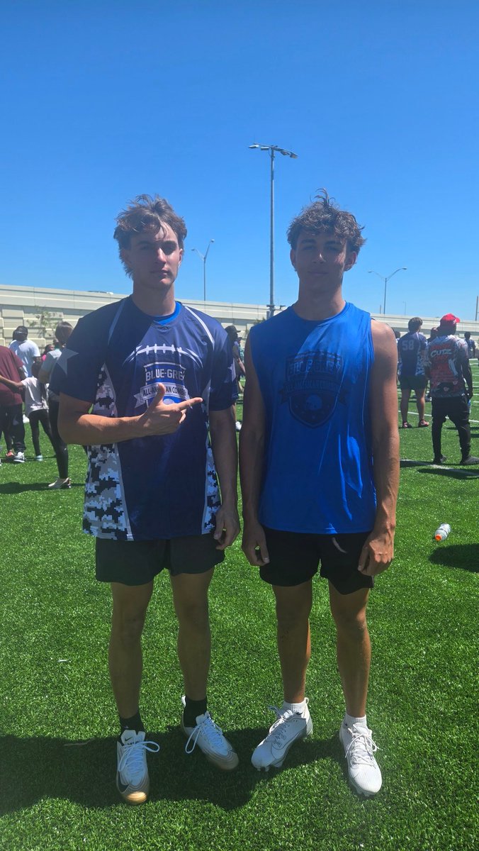 GrantHarhen's tweet photo. Thank you @BlueGreyFB for inviting me to your combine in Tampa, FL.  Glad I could represent @BarronCollier. @BrannonTidwell https://t.co/XgAjnQDDzk