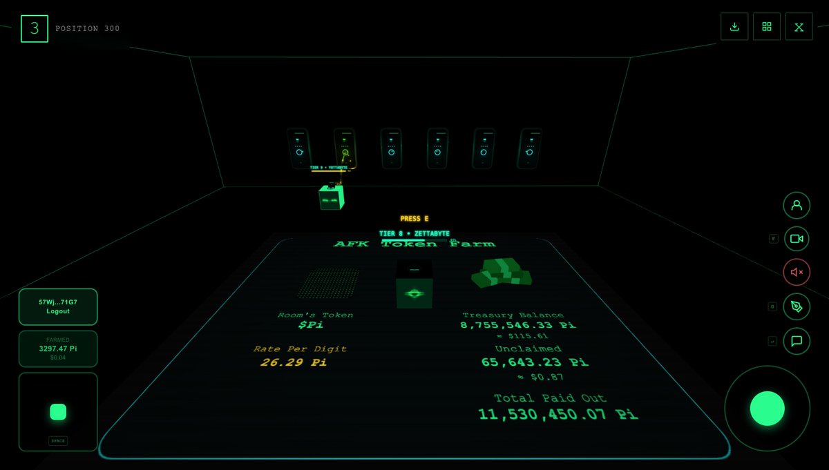 1/
Introducing the AFK Farm Room

A room where your device helps calculate π 
and your presence becomes infrastructure

Here’s exactly how to start and how it works