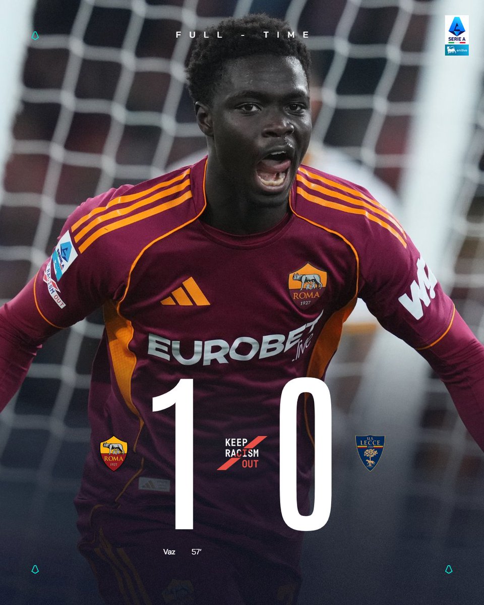 SerieA's tweet photo. Vaz decide #RomaLecce 😝✅
#RomaLecce #KeepRacismOUT https://t.co/6MDlt9f0LR