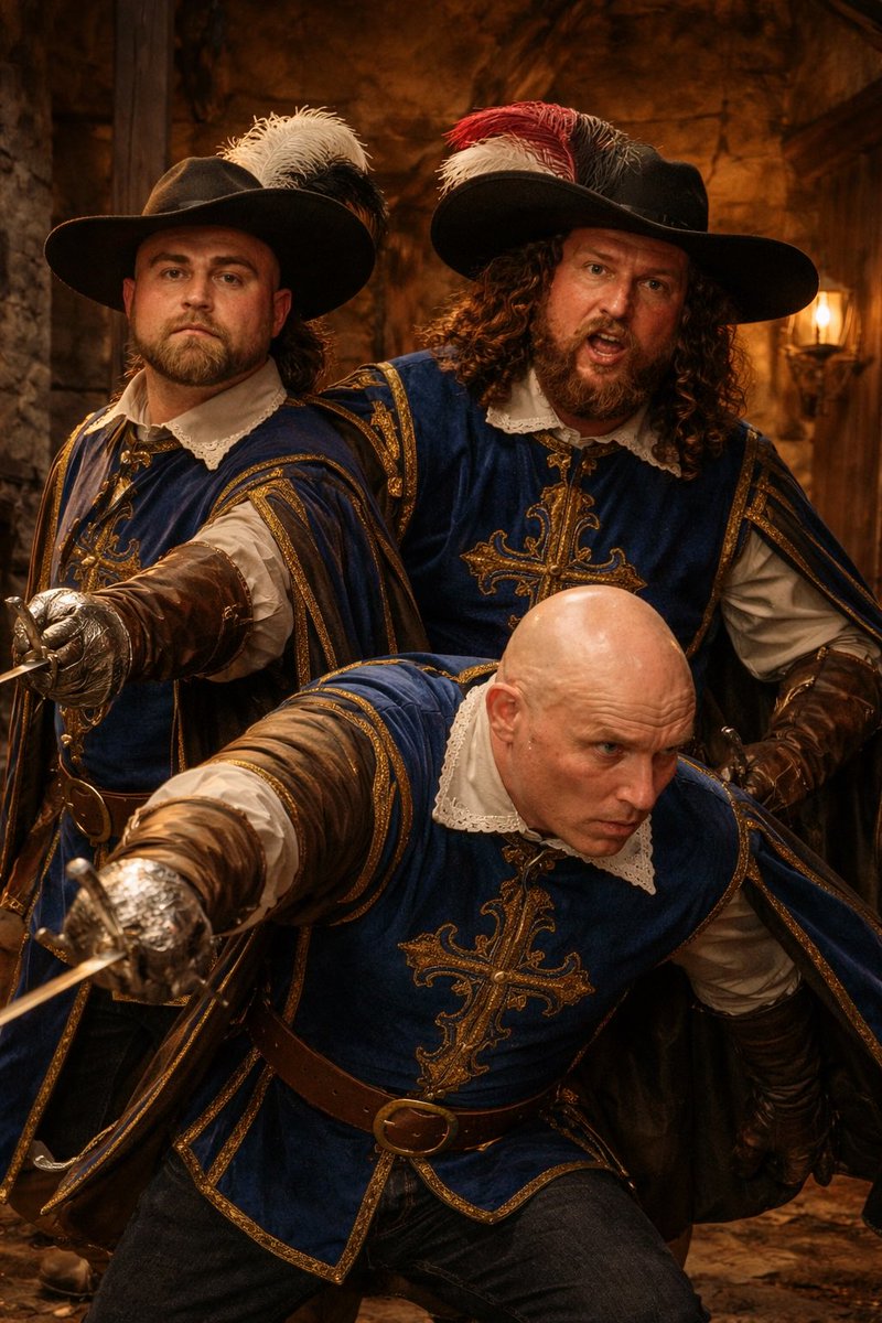 RealMonkeyman54's tweet photo. @realVMAC1 @dbongino Athos….Porthos…..Hold until d'Artagnan arrives! https://t.co/lerI5z8tNP