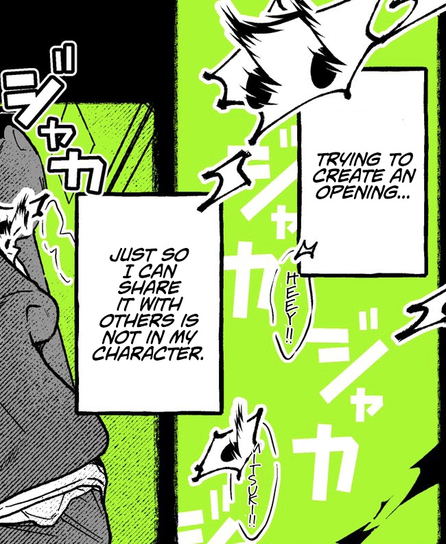 The shu Mitsuki (and me) parallel is insane. Two characters who struggle with talking about their inner feelings without being asked about it.  I relate to this so much but I also see how this can be a source of frustration (despite understanding) for the people who love them