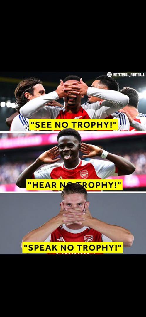 See No trophy 

Hear No trophy 

Speak No trophy