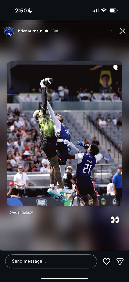 carlymersky's tweet photo. Brian Burns posted this of Odell on his story…. https://t.co/iRpSUMt4Vs
