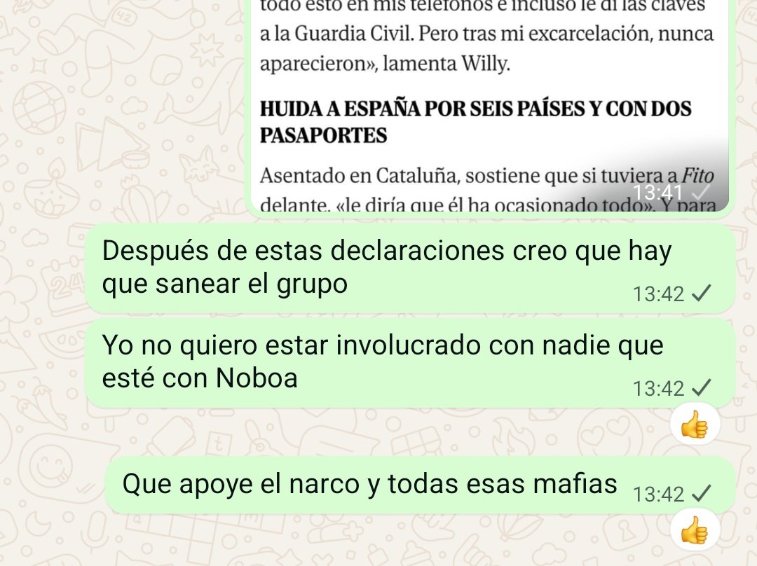 Por mi parte, a todo hp que apoye a Noboa lo trataré como cómplice del narco y será excluido.