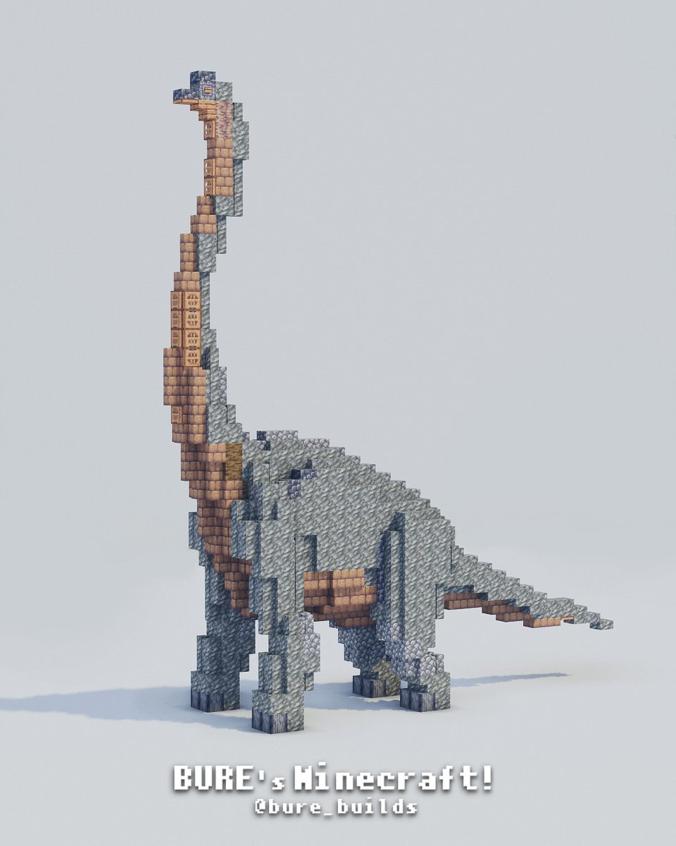 bure_builds's tweet photo. ブラキオサウルス / Brachiosaurus
#Minecraft https://t.co/kOh8mf24DK