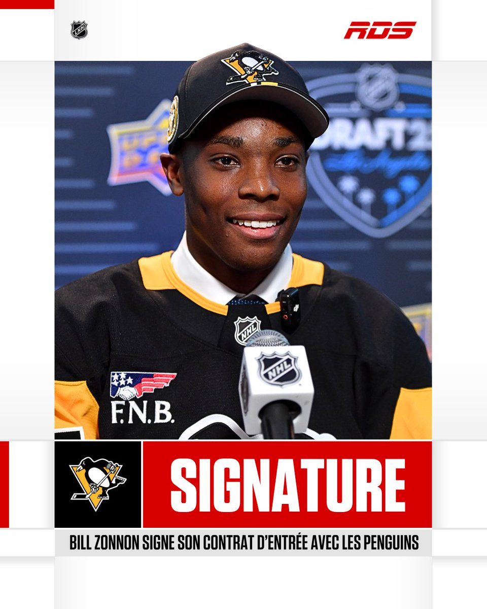 RDSca's tweet photo. Bill Zonnon s'entend avec les Pens! ✍️
#GoPensGo https://t.co/C8bbZ696i8