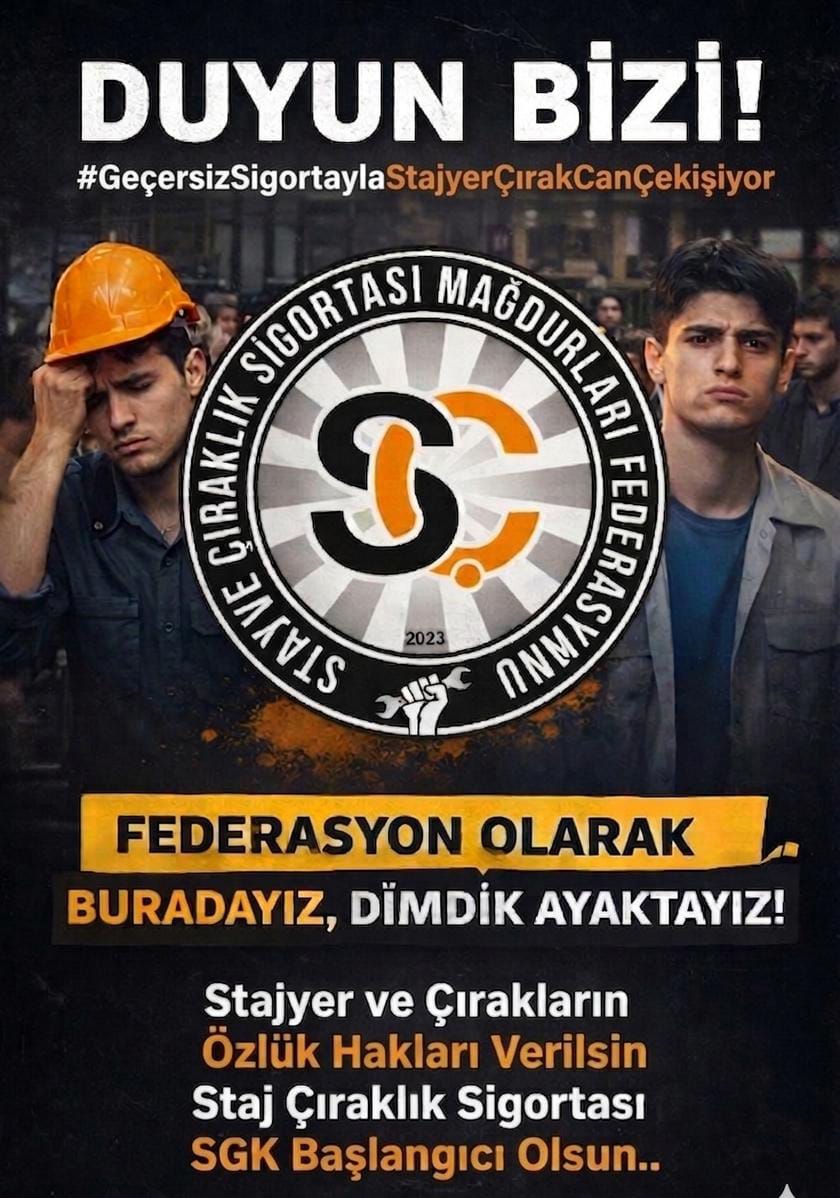 Stajyer ve çıraklık sigortası mağdurları olarak yıllardır dile getirdiğimiz bir gerçek var…

<a href="/RTErdogan/">Recep Tayyip Erdoğan</a>
<a href="/RTEdijital/">Erdoğan Dijital Medya</a>
<a href="/_cevdetyilmaz/">Cevdet Yılmaz</a>
<a href="/NumanKurtulmus/">Numan Kurtulmuş</a>
<a href="/mehmetucum/">Mehmet Uçum</a>
<a href="/oktay_saral/">Oktay SARAL</a>
<a href="/ejderacikkapi/">Ejder AÇIKKAPI🇹🇷</a>
<a href="/MahinurOzdemir/">Mahinur Özdemir Göktaş</a>
<a href="/profdrorhanates/">Orhan Ateş</a> 
<a href="/MvDrHasanArslan/">Dr. Hasan Arslan</a> 
<a href="/aerdemcantimur/">Abdullah Erdem Cantimur</a>
<a href="/Korkutata_Zeki/">Zeki Korkutata</a>