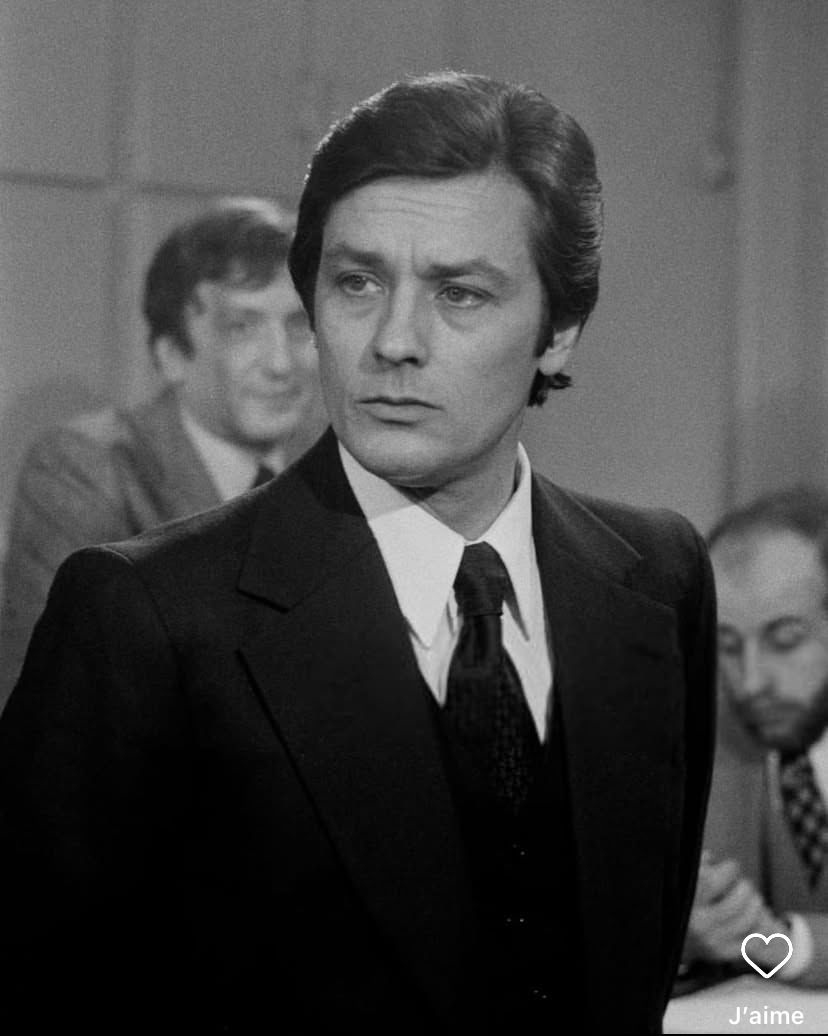Alain Delon, he somehow makes silence look like a moral stance....