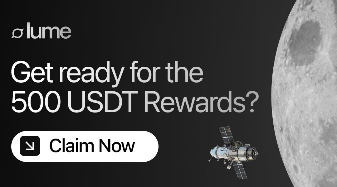 🪂 Lume #Airdrop (Guaranteed)

🏆 Reward: 2 $USDT each for 150 Random Winner

👨‍👨‍👧‍👧 Referral: 200 $USDT total for Top 30 Referral

🔗 Airdrop Link: t.me/LumeAirdropBot

⌛️ End Date: 4th April, 2026
🏦 Distribution: Within 2 week after airdrop end

🔘 Do the complete all tasks on