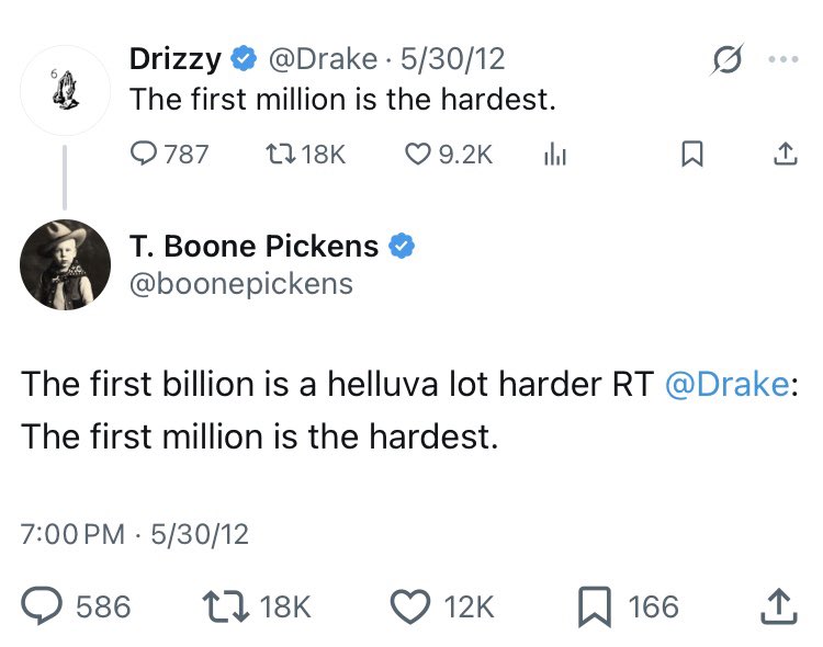 Mike's new account tweet media