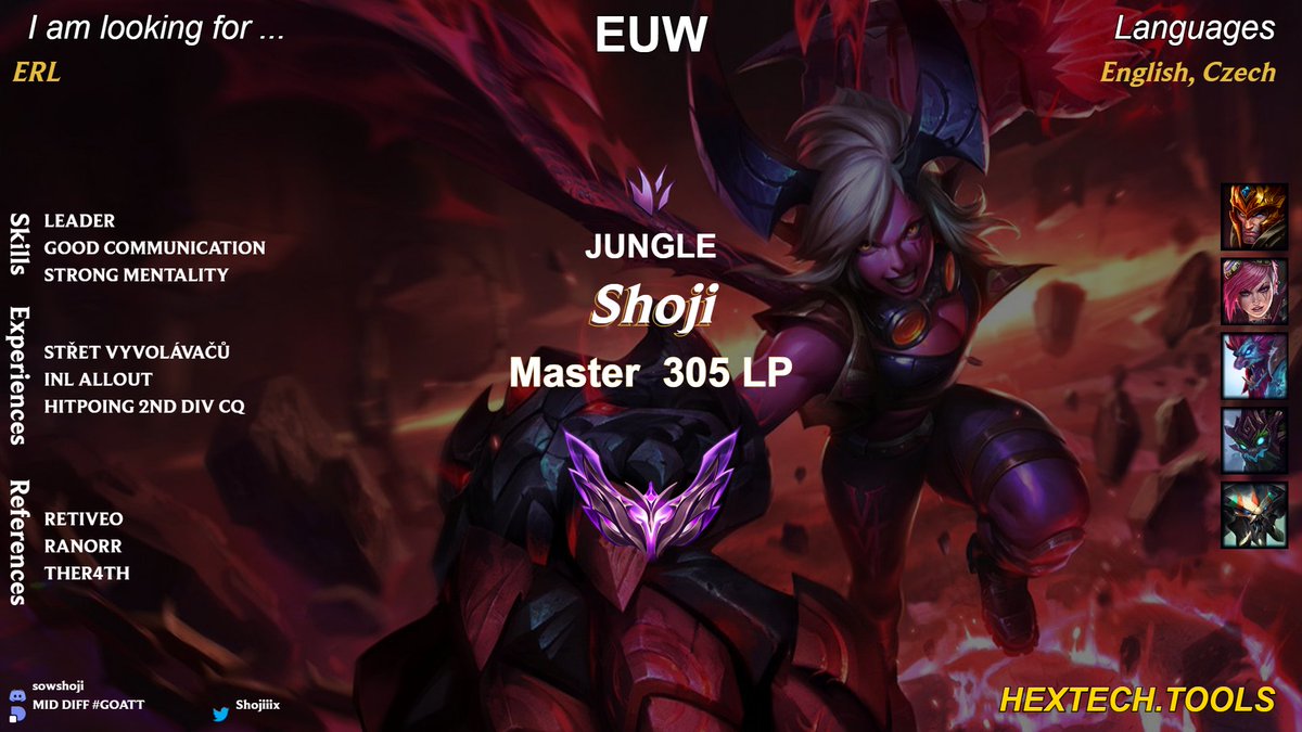 Shojiiix's tweet photo. Hello, I was allowed to explore my options for the spring split, im looking for a team in the ERL
If you have any offers, please contact me on Discord: sowshoji https://t.co/9CwU2WMblE