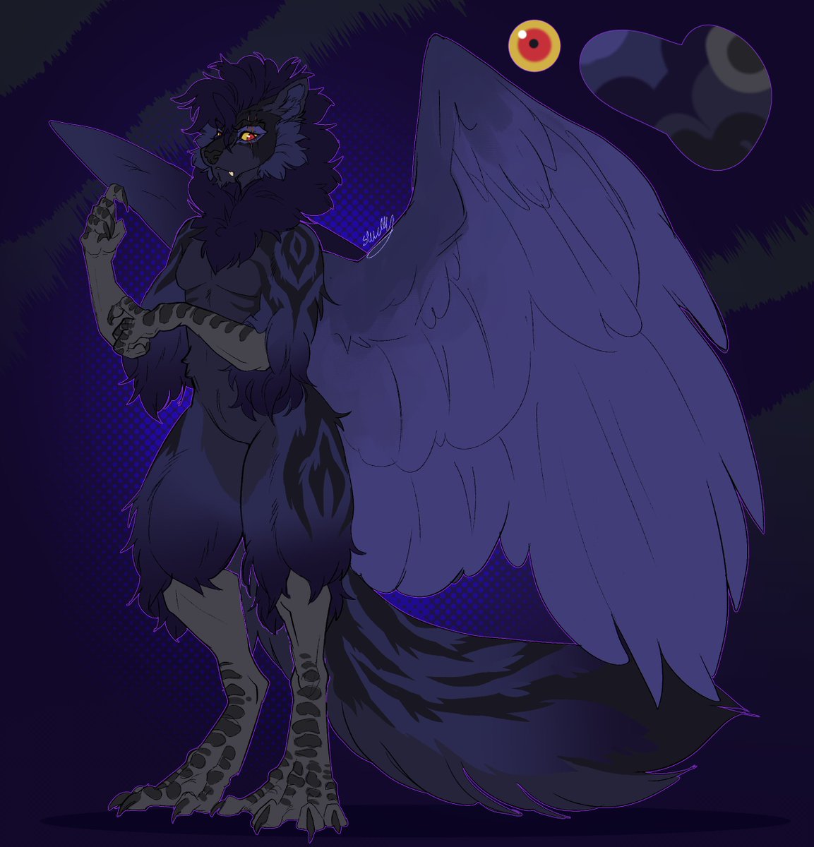 Oke a bit late but here is the sunday Design Adopt.
Some Edgy Wolf Raven fella
Asking 100€ for it