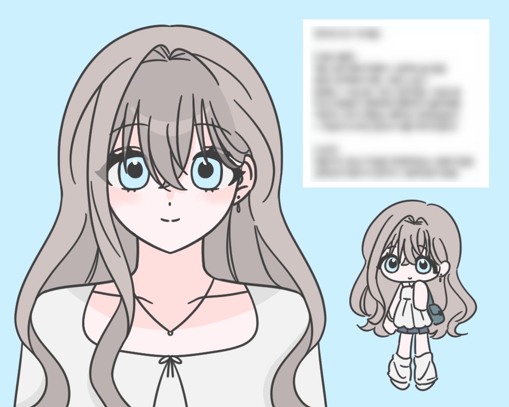 최근짠 사회적여성성을 가진 자작캐릭터
1캐릭터는 어째 그린것이  어떤 애니풍밖에