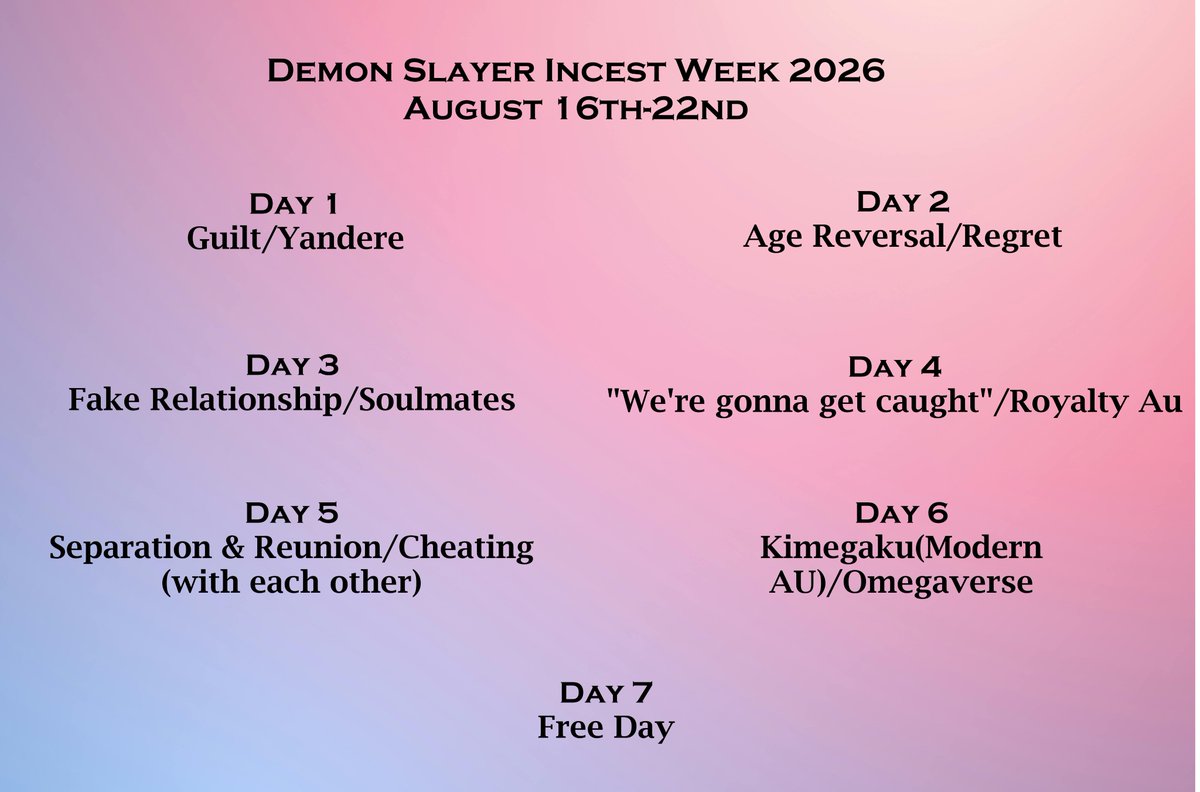 KNY Incest Week tweet media