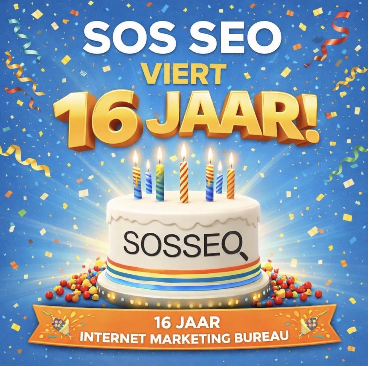 Vandaag vierden we met trots ons 16-jarig jubileum!🥳

Al 16 jaar helpen we bedrijven groeien met websites bouwen en online zichtbaarheid.  

Dank aan onze klanten en de fijne samenwerkingen met partners🙏  

We kijken met trots terug, op naar de volgende mijlpaal💪🏼

#dankbaar