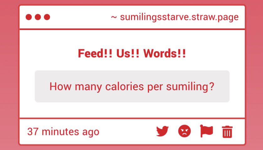 Starving!! Sumilings!! tweet media