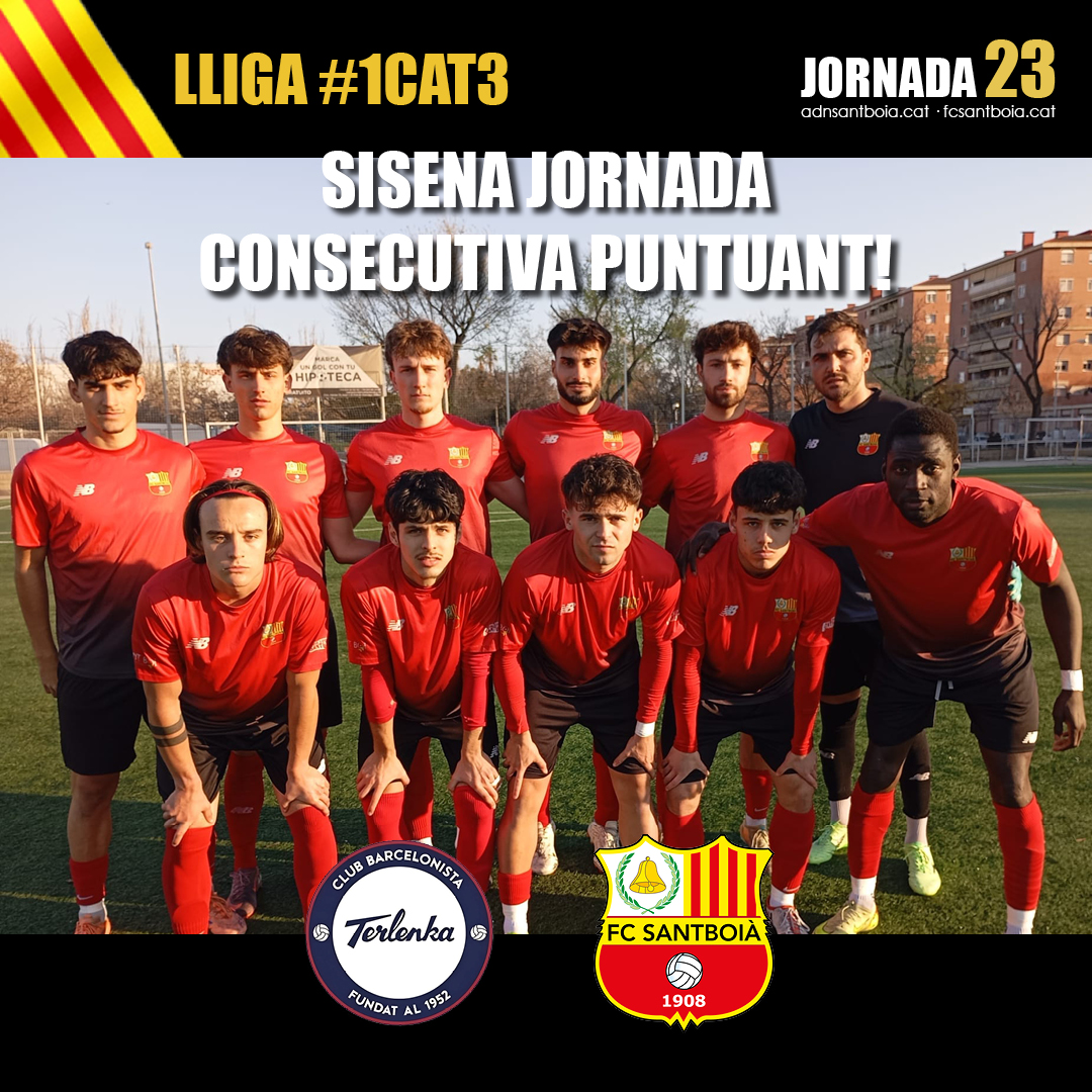 FClubSantboia's tweet photo. ✍️ Crònica

⚽ @CBTERLENKA 1 🆚 FC Santboià 1

➡️ Sisena jornada consecutiva puntuant!

🔗 https://t.co/nJt9obd7VV https://t.co/gXrifkZyj6