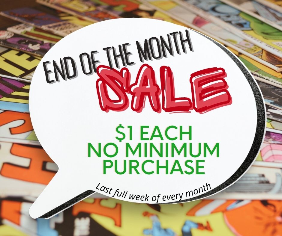 Comics4Less's tweet photo. March 23rd to 31st is our End Of Month Sale! $2 comics are now $1. Sale Ends 1st of the Month. As we do at the start of each month, we restock 10,000+ new comics. Perfect for collectors w/missing issues on their list or those new to comics.
Contact us: info@comicbuyingcenter.com https://t.co/ogbQ0Nt1QB