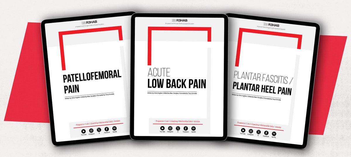 E3Rehab's tweet photo. Our FREE, evidence-based resource guides for patients, students, coaches, and clinicians keep expanding! 👇

https://t.co/ZYJjucuTy5 https://t.co/pqfmjXxjrK