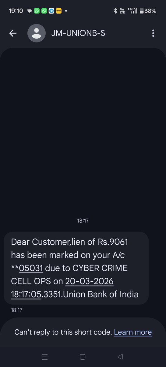 Shivi1122's tweet photo. @XM_COM Beware XM users!!!

Received a withdrawal on 13/03/26 of Rs 9,061.00 and on 20/03/26 same amount  blocked by Cyber crime.

Also experienced the same for the first time. Shared some details which I can share.

Mailed to XM with bank statement but got nothing till now. https://t.co/vznRhALAZZ