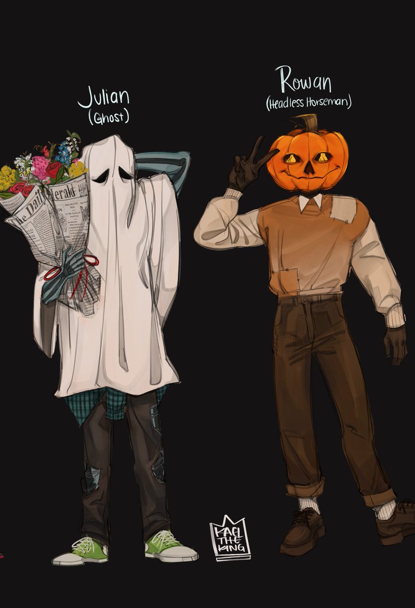 KTK_Arts's tweet photo. A closer look at the designs for the Halloween Boos crew! They've come such a long way from their original designs at least for Andromeda, Mycella and Anita. The boys just got a style upgrade lol https://t.co/GaX3pm0Rmz