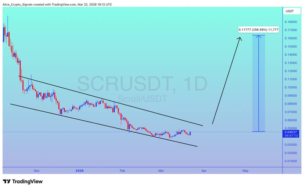 Allice_Crypto's tweet photo. $SCR
UPDATE
#SCR is looking for breakout. After breakout. We can see gain upto 250%+ gain here
#SCRUSDT #SCRBTC #Bitcoin #Crypto #NFTs https://t.co/oOngD1kdVj