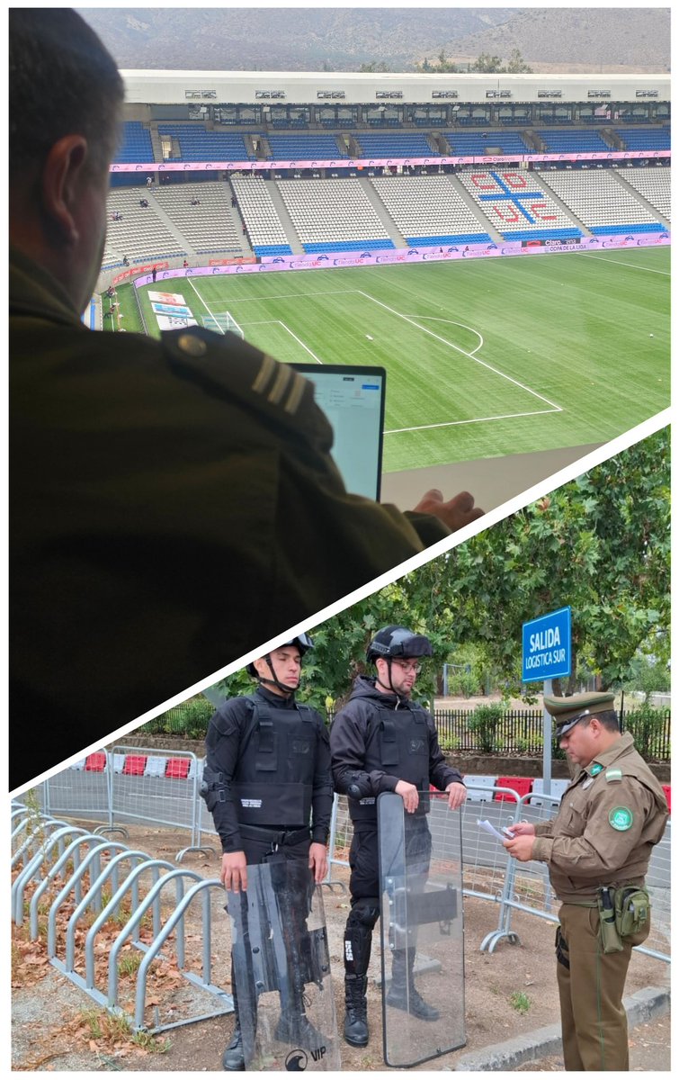 CarabZosepcar's tweet photo. Fiscalización Integral durante el encuentro deportivo entre @Cruzados v/s @FutbolUdeC, realizada por la Prefectura de Seguridad Privada #OS10 y el Departamento de Eventos Masivos y Fútbol Profesional #OS13, quienes controlaron el cumplimiento de la normativa legal. https://t.co/acKCMEuVj4