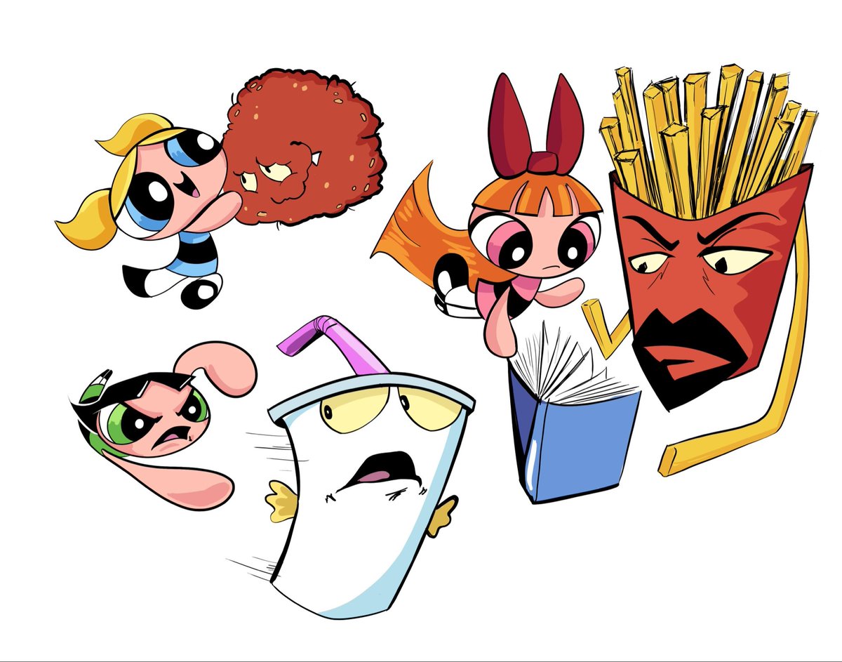 traeshtheticc's tweet photo. Aqua teen powerpuff girl force forever!!!!!!!!!!! https://t.co/NIM07o3nQo