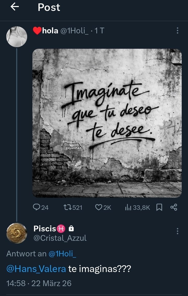 Lo imagino, a veces sucede y es increíble, es un baile de dos..
Y tu..
¿Haces un comentario inocente o estas lanzando una bomba por el plato a ver si el bateador tiene intenciones de tocar?
Te estoy es pillando, tu no cambias..
