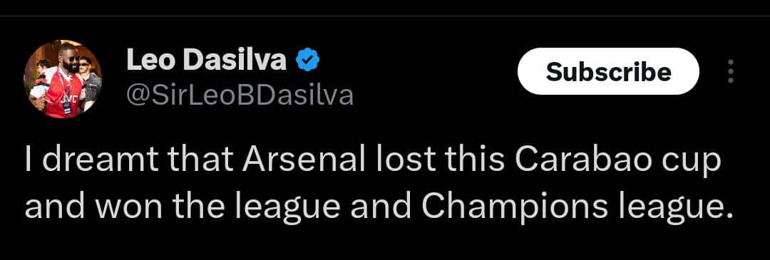 aeadedayo's tweet photo. @SirLeoBDasilva In case you miss the recent dream. https://t.co/wQG3eD4O9K